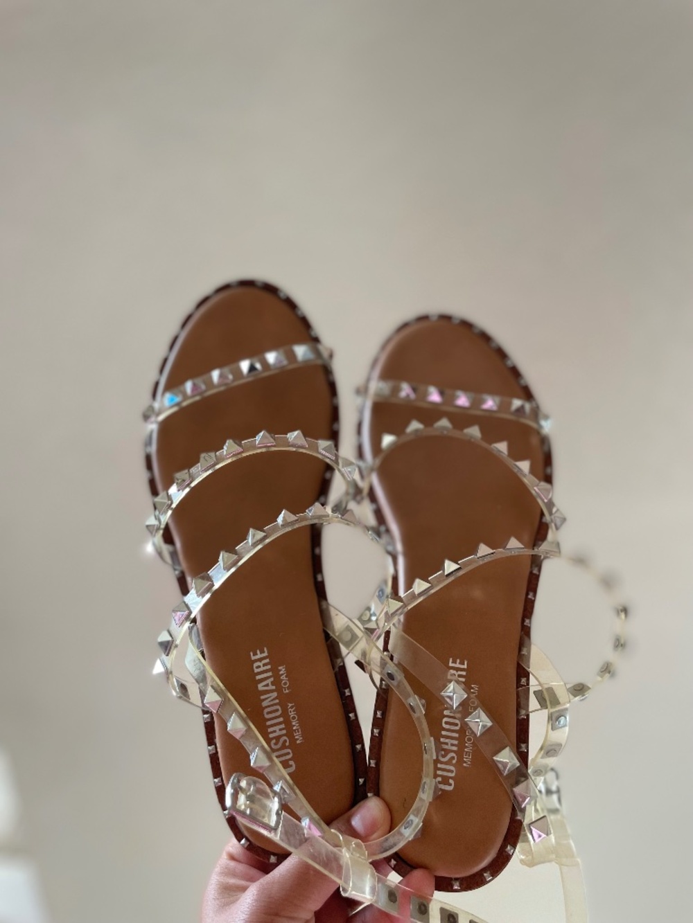 Cushion aire Triana Studded Ankle Strap Sandals